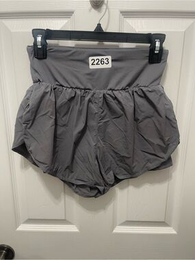 ADMU Women's Athletic High-Rise Running Shorts in Gray
